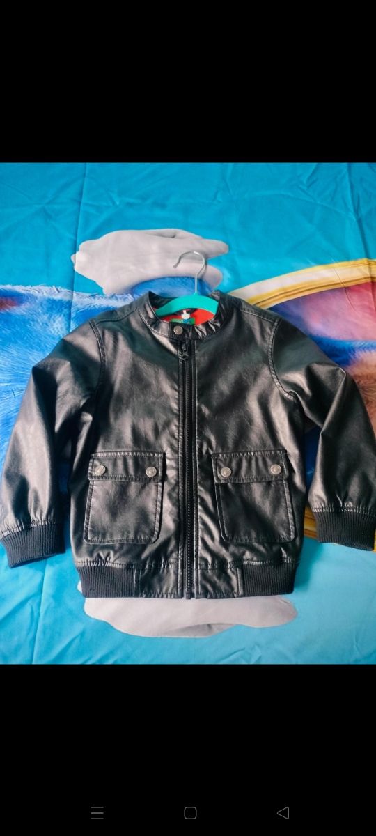 Chaqueta biker efecto piel niño