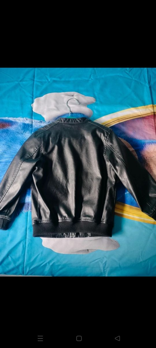 Chaqueta biker efecto piel niño