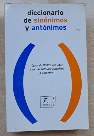 Diccionario de sinónimos y antónimos