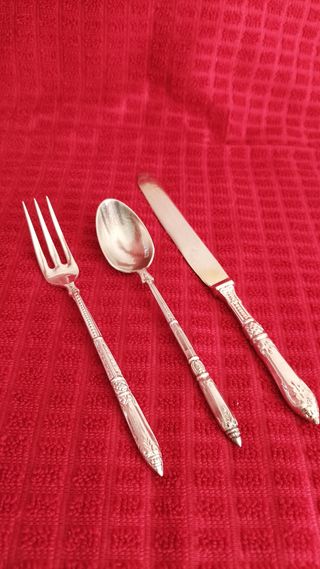 Conjunto postre individual antiguo