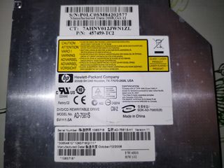 Lector grabador DVD HP AD-7581S