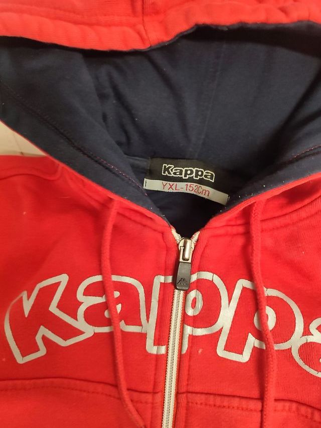 Chaqueta Kappa Roja con Capucha - Talla 152cm
