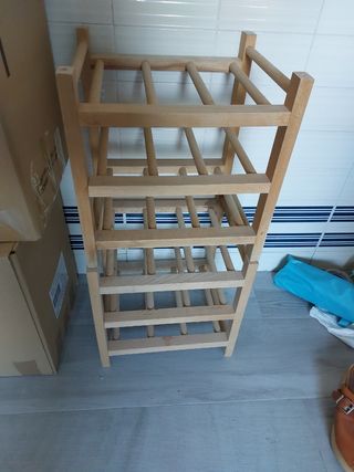 Botellero de madera