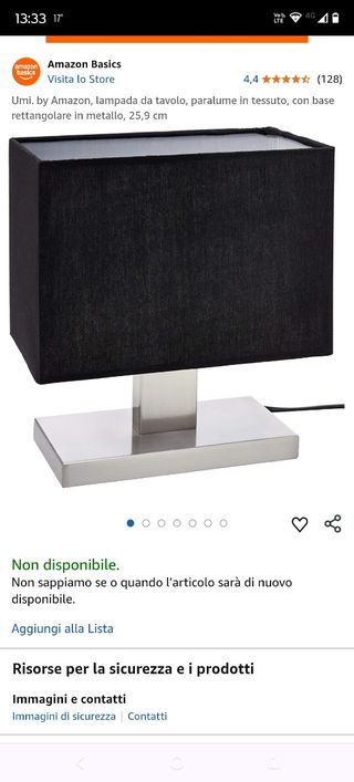 Lampada design nera acciaio