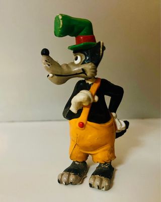 Antigua Figura EL LOBO pvc 3 cerditos años 90