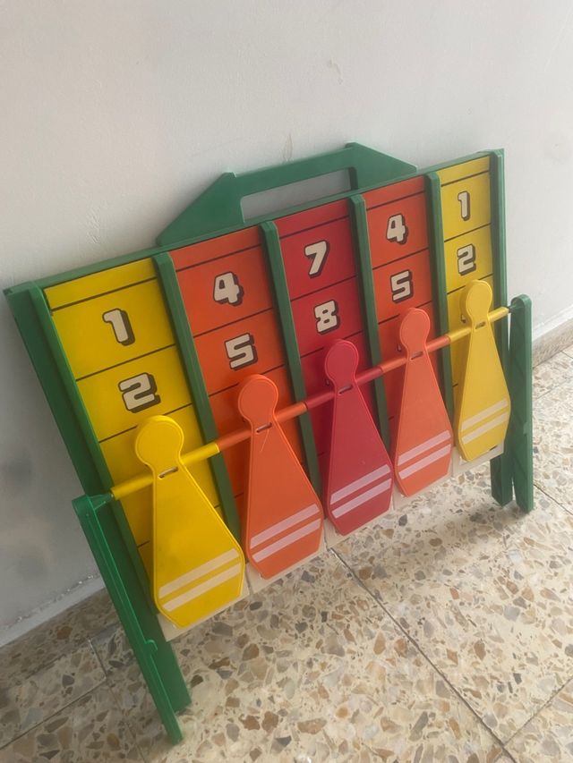 Juguete antiguo plastico bolera