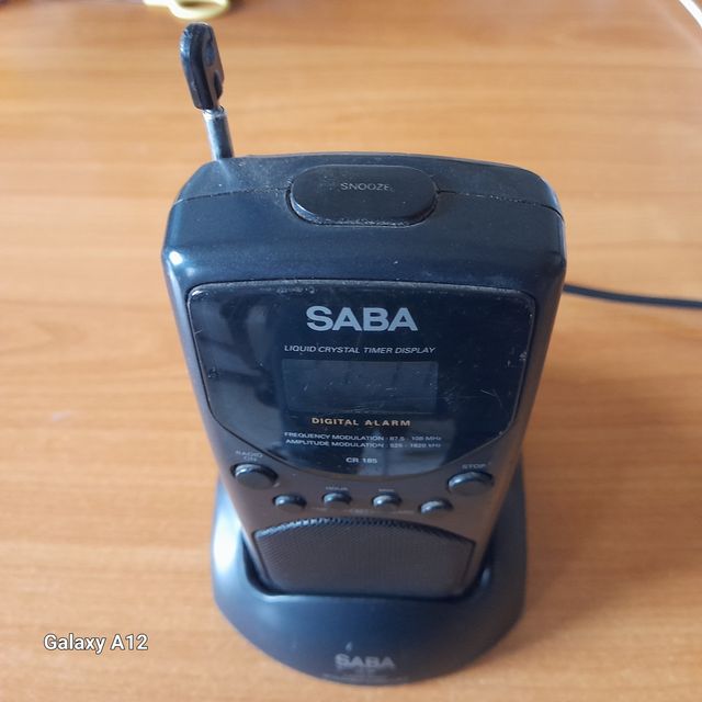 Radio AM FM Vintage Anni 90 Saba CR 185 Con Base
