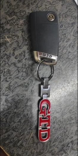 Portachiavi VW Golf GTD in metallo 2025