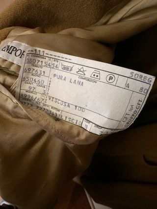 Giorgio Armani cappotto uomo taglia 50 in lana