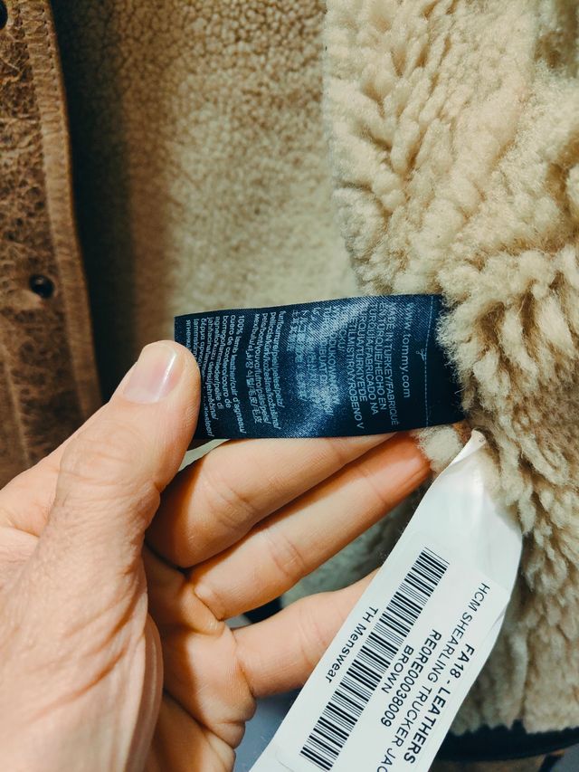 Cazadora TOMMY HILFIGER 48 S M Piel cuero XWZ