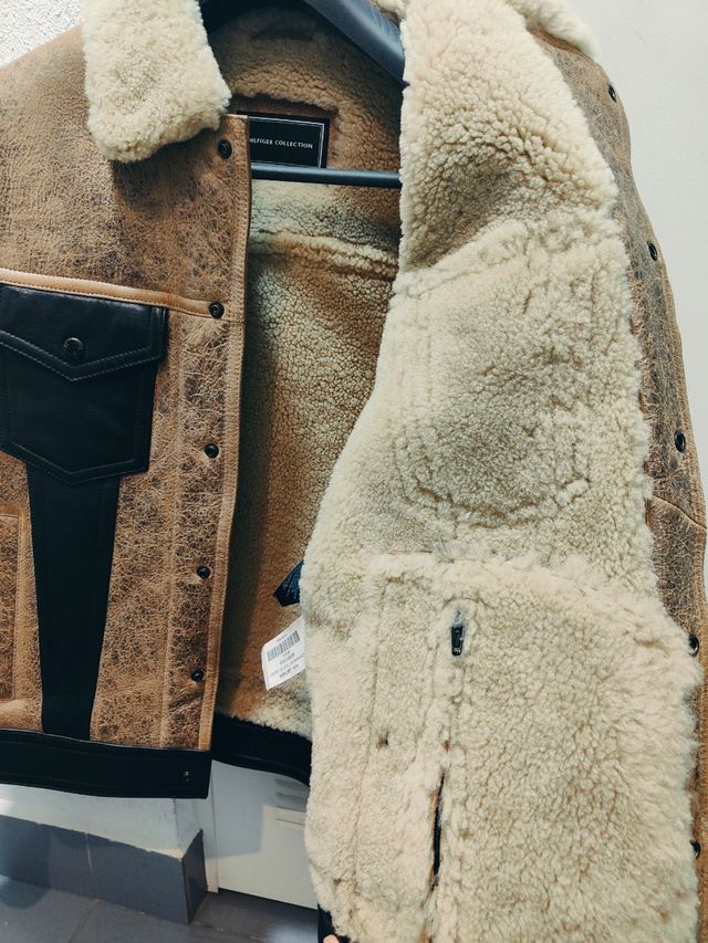 Cazadora TOMMY HILFIGER 48 S M Piel cuero XWZ