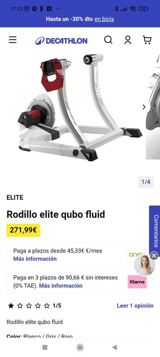 Rodillo Bicicleta 
Elite fluid qubo 