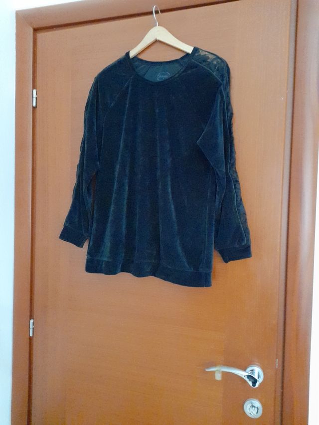 Pigiama in velluto nero