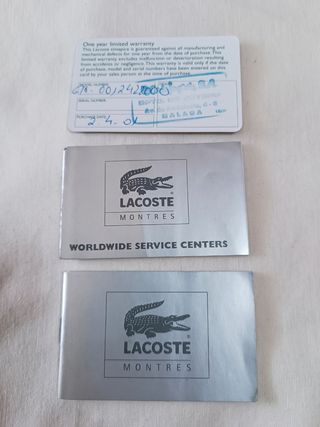 Reloj mujer vintage Lacoste