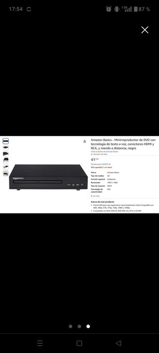 Reproductor dvd con tecnología de texto a voz NUEV