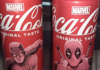 2 Lattine Coca cola serie Super eroi Marvel comics