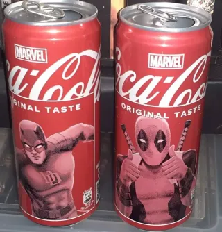 2 Lattine Coca cola serie Super eroi Marvel comics