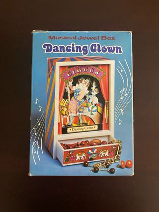 Caja musical payaso antigua
