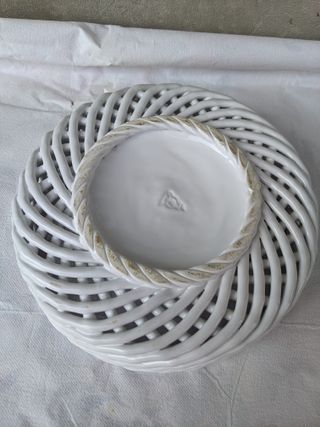 cestino Mulino Bianco vintage tondo ceramica porce