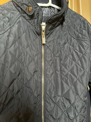 Chaqueta acolchada azul marino mujer