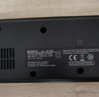 Barra de sonido Sony ht g700