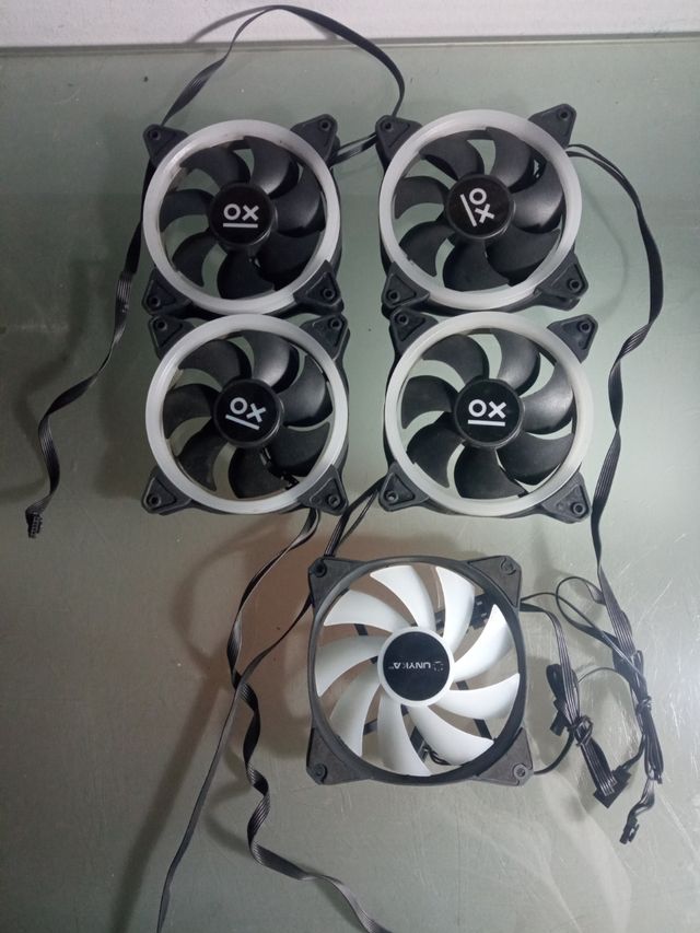 Lote 5 ventiladores Gaming 