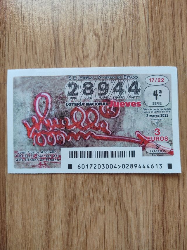 DECIMO DE LOTERIA DEL GRAFFITERO MUELLE