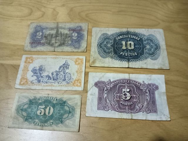 Billetes de la II Republica Española 