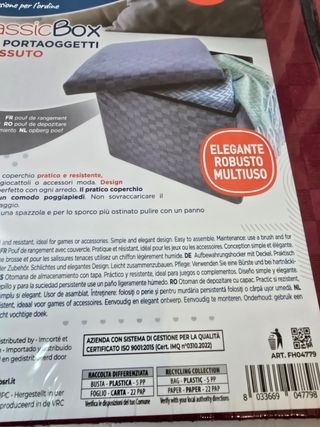 Pouf contenitore nuovo elegante organazier