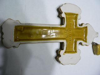 Rosario da parete in maiolica e peltro anni '50