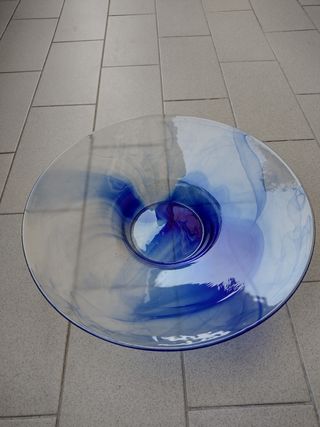 Centrotavola vetro azzurro