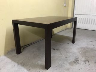 MESA COLOR WENGUÉ PARA SALON COMEDOR EXTENSIBLE