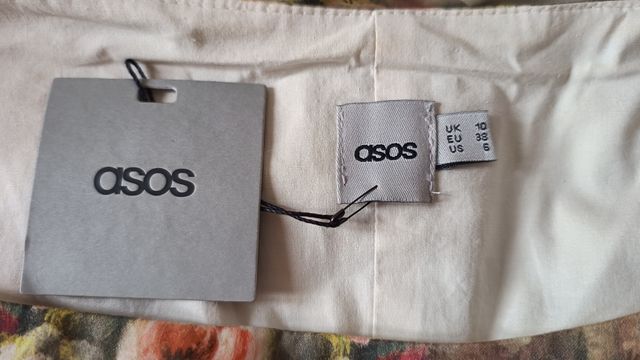 Vestito floreale con scollo a barca della marca ASOS taglia 38