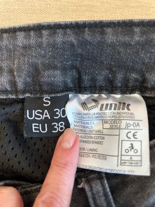 Pantalón vaquero moto mujer UNIK con kevlar t 38