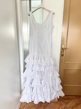 Traje de flamenca blanco 40/42