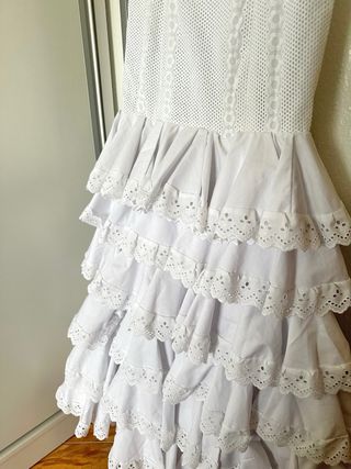 Traje de flamenca blanco 40/42