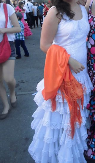 Traje de flamenca blanco 40/42