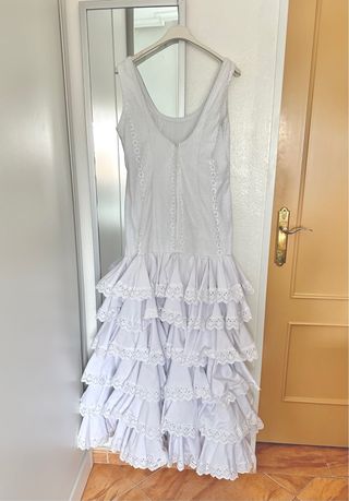 Traje de flamenca blanco 40/42