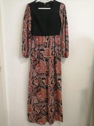 Vestido largo original años 60/70