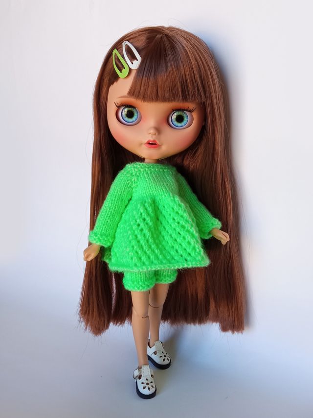 Conjunto vestido y pantalón corto verde - Blythe