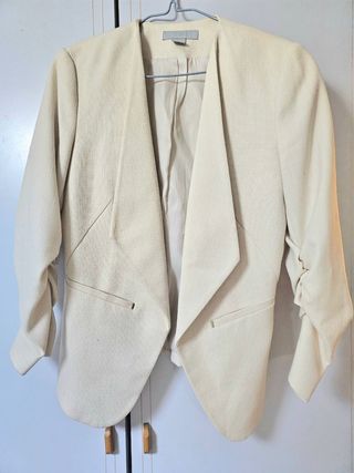 Americana mujer beige S HYM