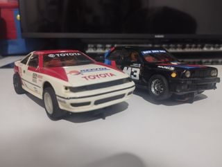 Scalextric antiguo BMW y Toyota