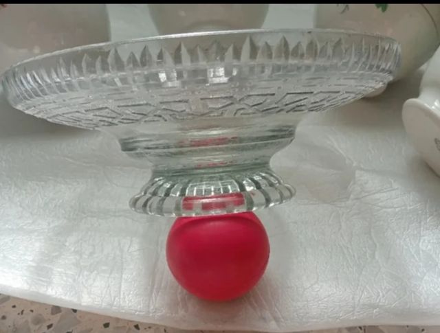 Fruttiera antica in vetro