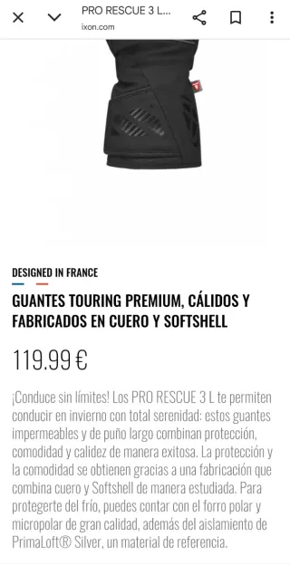 Guantes de moto para mujer IXON