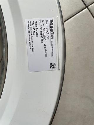 Sportello Oblò Lavatrice Miele WKF130 W1