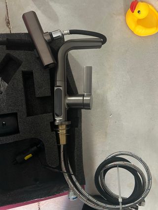 Grifo monomando con termometro digital