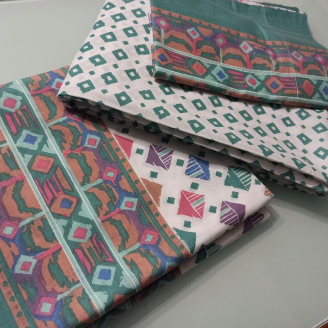 NUEVO! Juego de sabanas. VERDE. Algodón. Cama 90cm