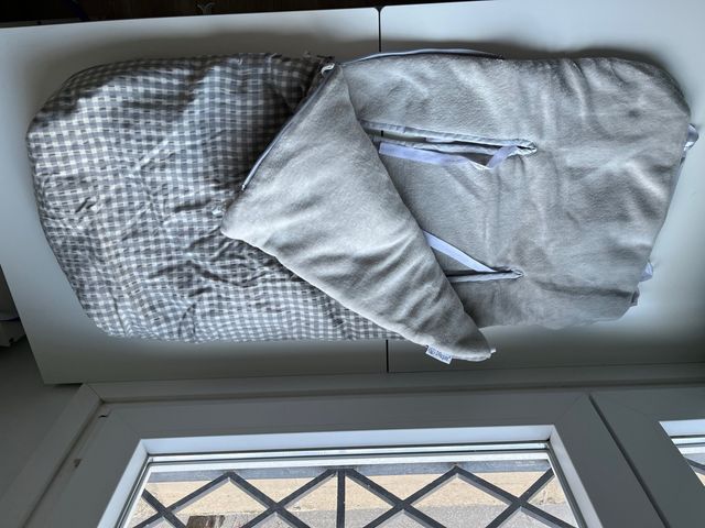 Saco para carrito de bebé  Estampado Vichy gris