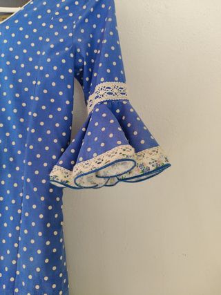 Traje flamenca azul Talla 8 años 