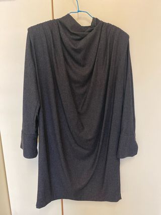 Vestido gris oscuro Massimo Dutti